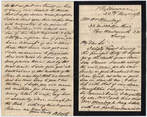 Letter from Henry Cook to William Munday 30 November 1875