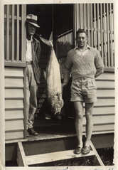With his son Bruce, either Rottnest or the cottage at Safety Bay