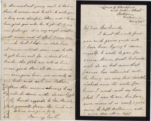 Letter from Fanny Cook to Catherine Munday, 3 November 1875