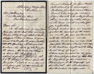 Letter from Henry Cook to John Hill Munday 11 June 1876