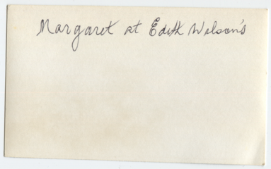 Margaret at Edith Wilson's - ArchivesWiki