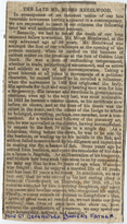 Newspaper clipping re Moses Hezelwood