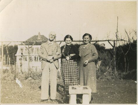 In New Milton with her husband and daughter