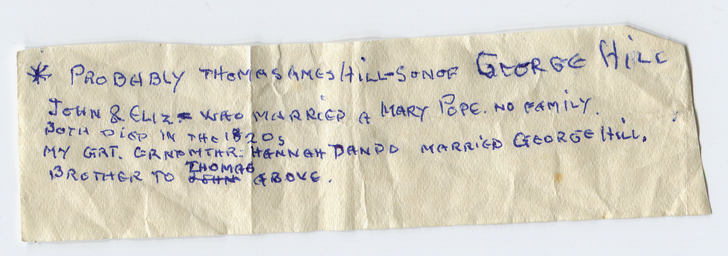 Note accompanying a nonextant picture of Thomas Ames Hill